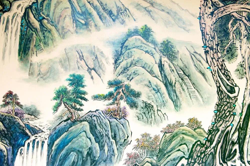 Obraz čínska krajinomaľba Varianta: 120x80