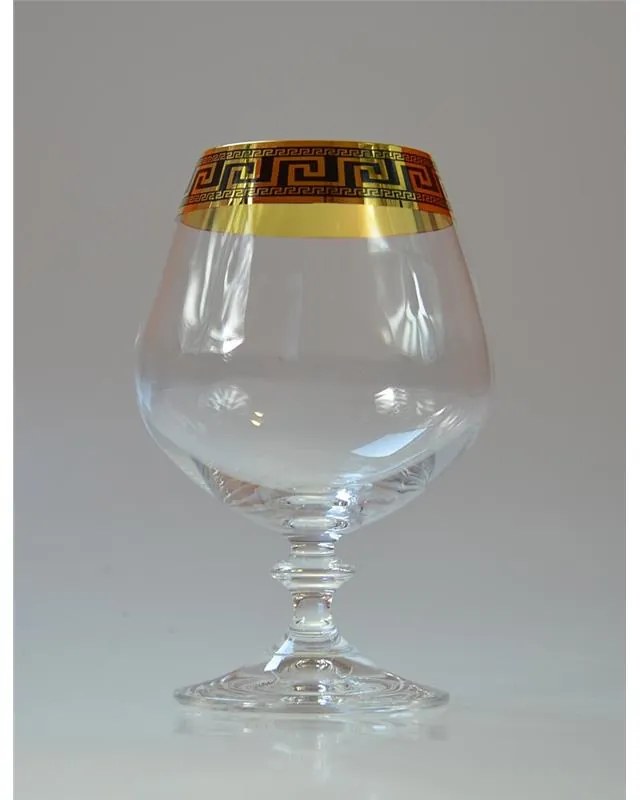 BOHEMIA ANGELA VERSO GOLD POHÁR NA BRANDY 400 ML SADA 6 KS