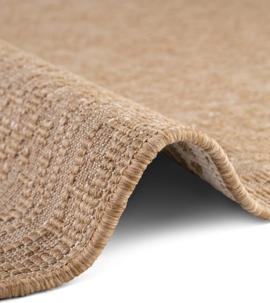 NORTHRUGS, Kusový koberec Duet Kona 106250 Beige/White - na von aj na doma, 160x230, béžová, chodba / predsieň