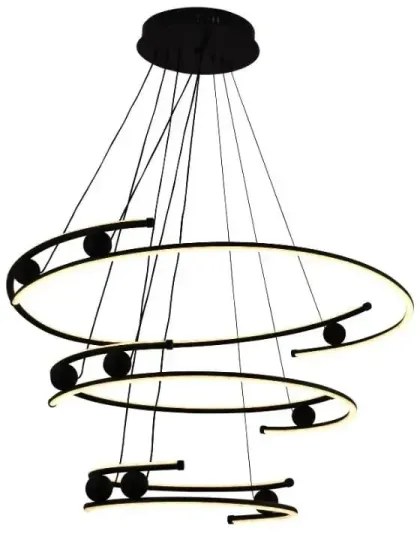 LED Stmievateľný luster na lanku LED/170W/230V 3000-6500K + diaľkové ovládanie