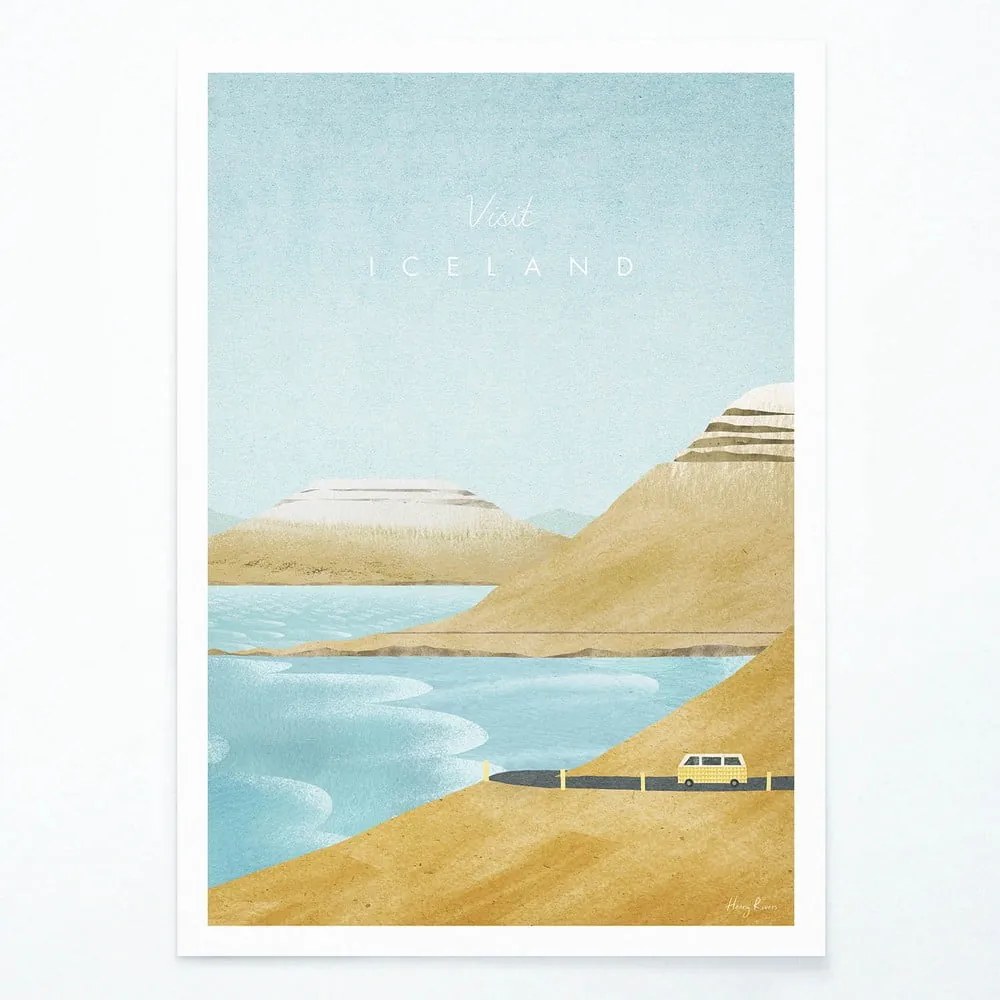 Plagát Travelposter Iceland, A3