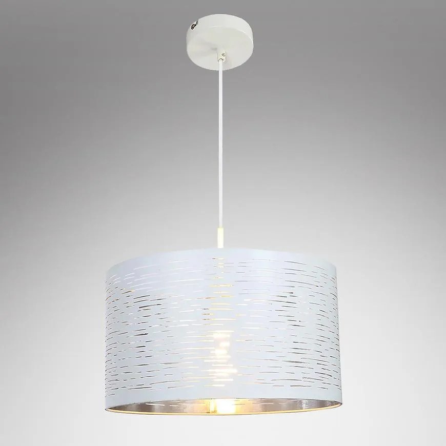 Závesná lampa 15341 bielo-strieborná LW1