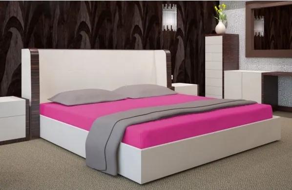 DomTextilu Cyklamenová bavlnená plachta na posteľ 7508-20366 Ružová Šírka: 200 cm | Dĺžka: 220 cm Ružová
