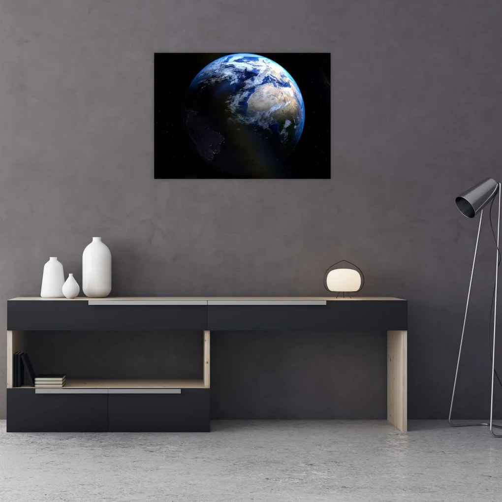 Sklenený obraz planéty Zem (70x50 cm)