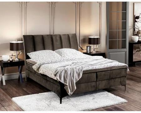 Čalouněná postel ALABAMA rozměr 200x200 cm Hnědá