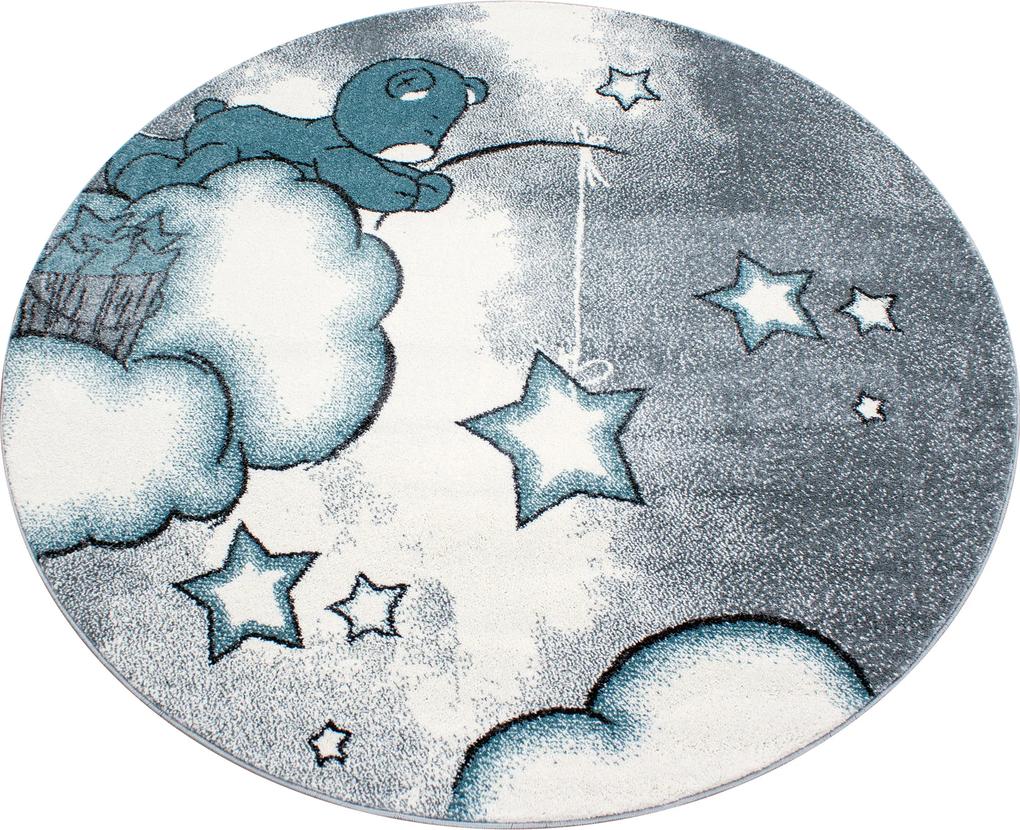Ayyildiz koberce Kusový koberec Kids 580 blue kruh - 120x120 (průměr) kruh cm