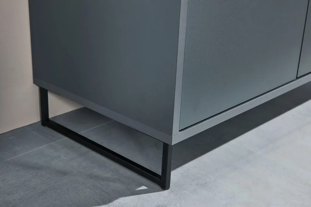 Komoda so šuplíkom Cologne, 80 cm, antracitová