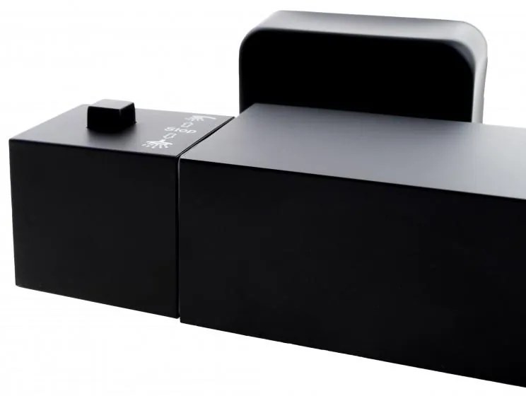 Erga Therm, nástenná sprchová termostatická batéria 150mm, čierna matná, ERG-YKA-BW.GB-THERM-BLK