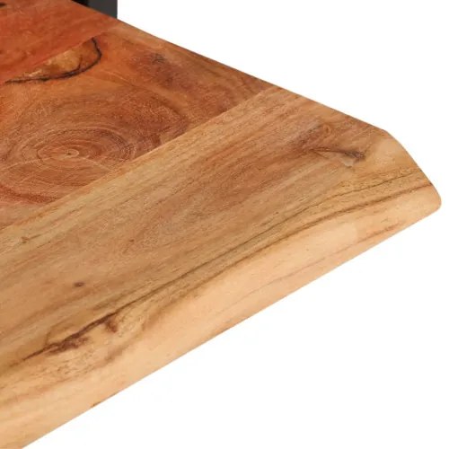 vidaXL Nástenné police 2 ks 80x25x35 cm akáciový masív a oceľ-