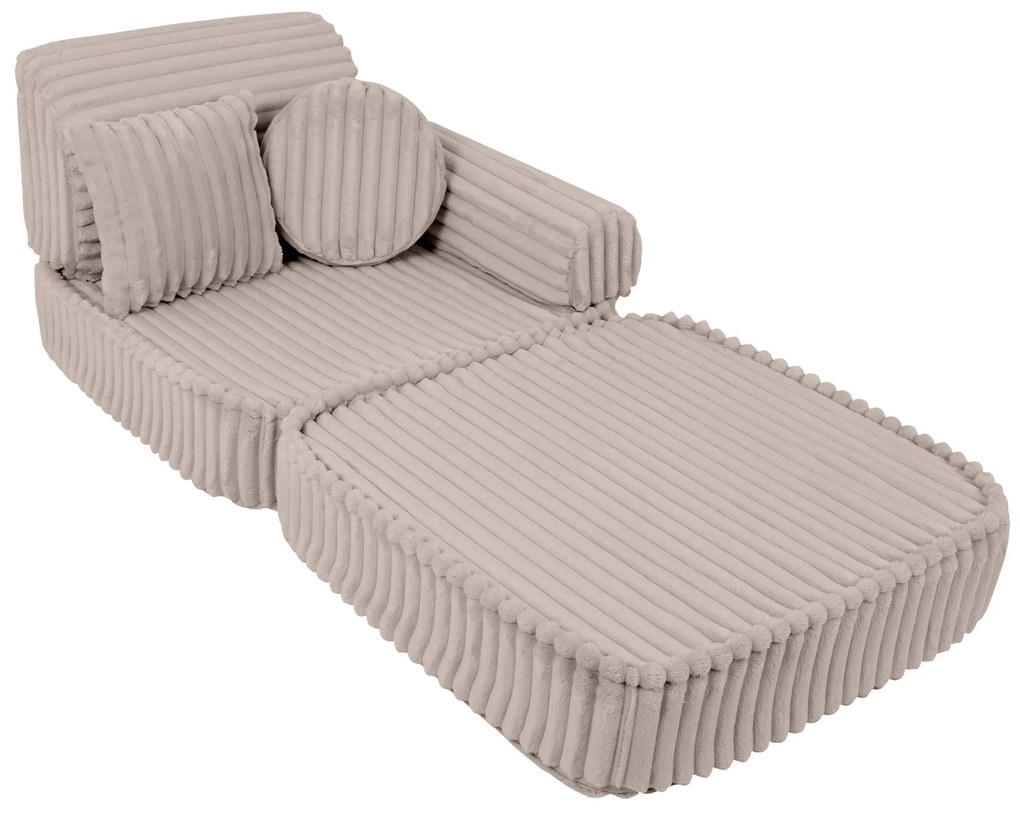 MeowBaby® Churros detská pohovka Plus, Pebble Beige