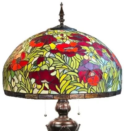 Tiffany luxury lampa stojacia POPPY Ø50*166