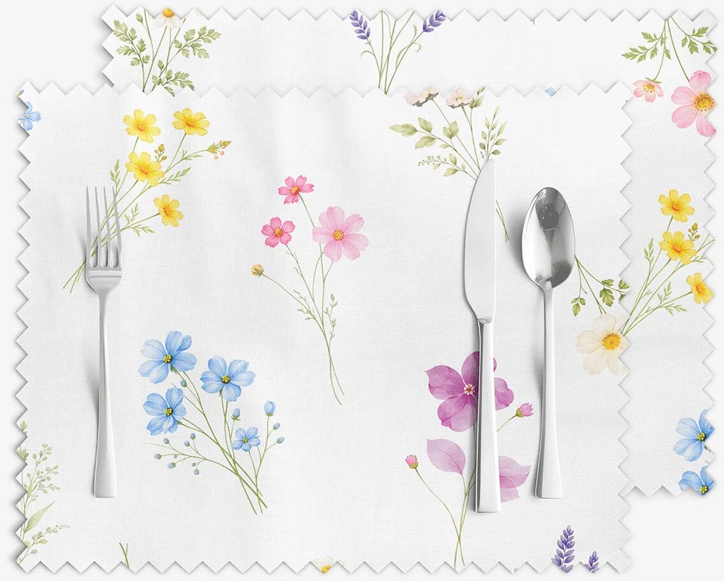 Goldea prestieranie na stôl teflónové - kvetinová záhrada - sada 2ks 30 x 40 cm