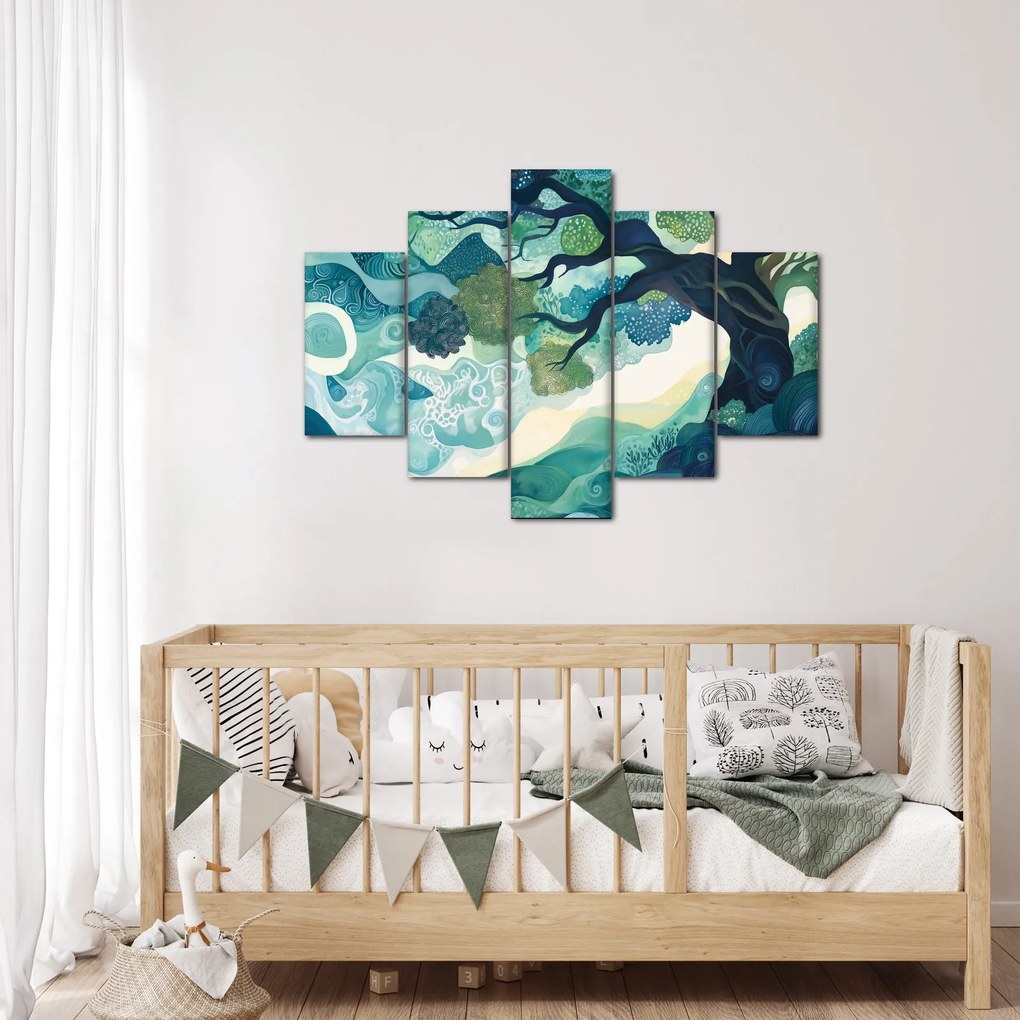 Obraz – Zelená koruna stromu života (150x105 cm)