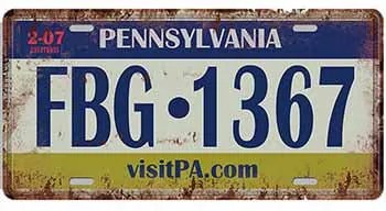 Ceduľa značka Pennsylvania