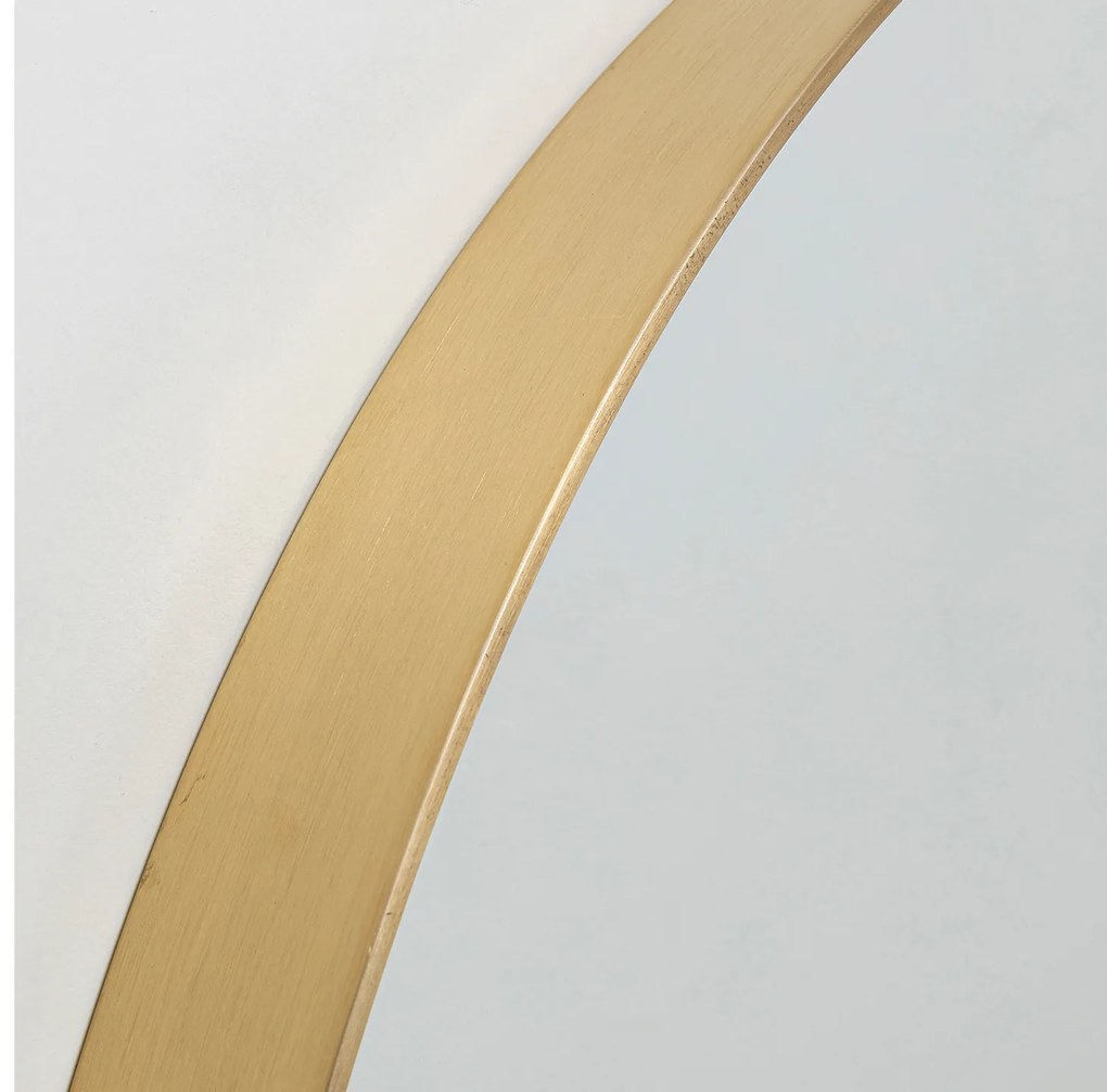 Curve Round zrkadlo mosadzné Ø60 cm