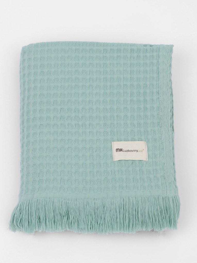 Vaflový pléd 140 x 180 cm - mätová