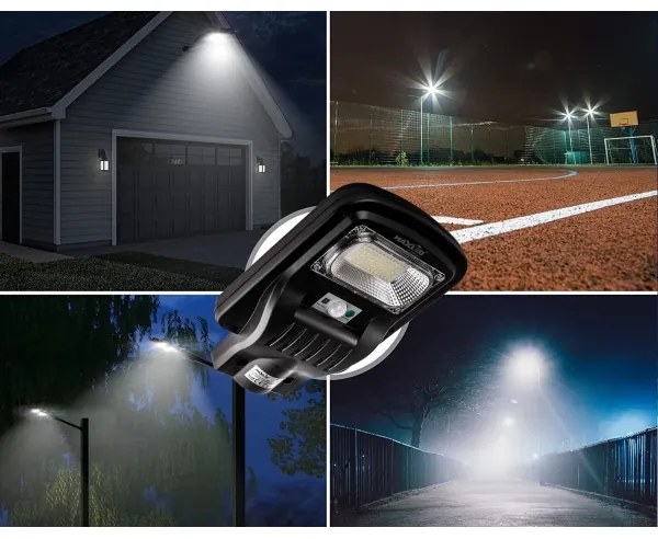 LED Solárna pouličná lampa so senzorom LED/60W/6V 6500K IP65 + diaľkové ovládanie