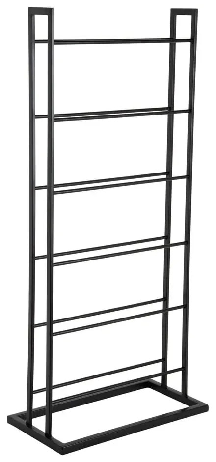 Čierny kovový regál na víno počet fliaš 5 38x84,5x20 cm Single Floor – PT LIVING