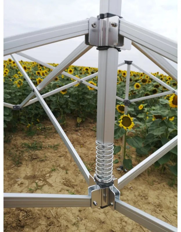 BRIMO Svadobný stan 3x6 m hliníkový – Elegantný a rýchlorozkladací - s 3 stenami - Modrá 15