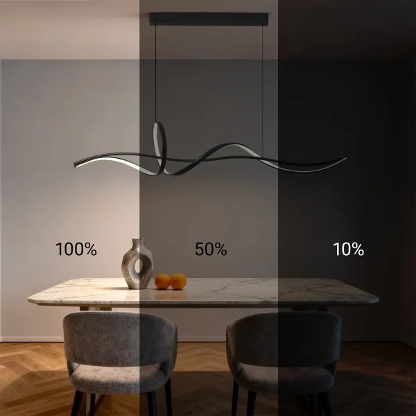 BRILAGI - LED stmievateľný luster na lanku SIGNATURE LED/55W/230V 120x23 cm čierna + DO