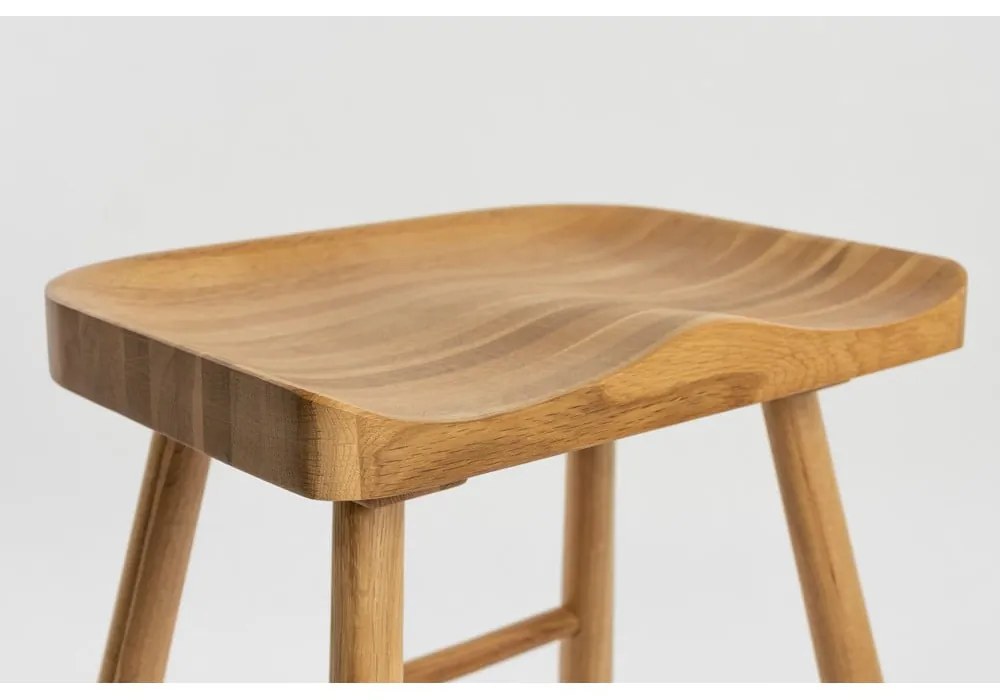 Barová stolička z dubového dreva v prírodnej farbe (výška sedadla 65,5 cm) Vander – White Label