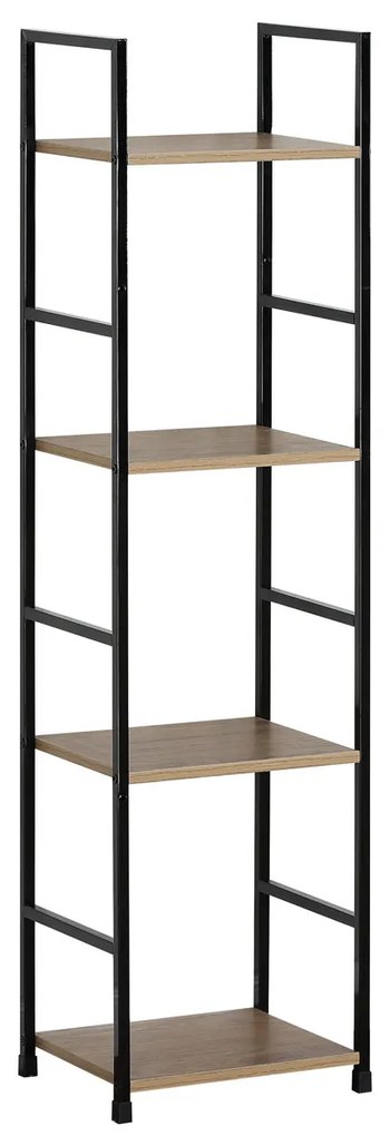 Regál GD-214 OAK Leik, 4 police, 29,2 x 23,5 x 112,5 cm, 4 poschodia