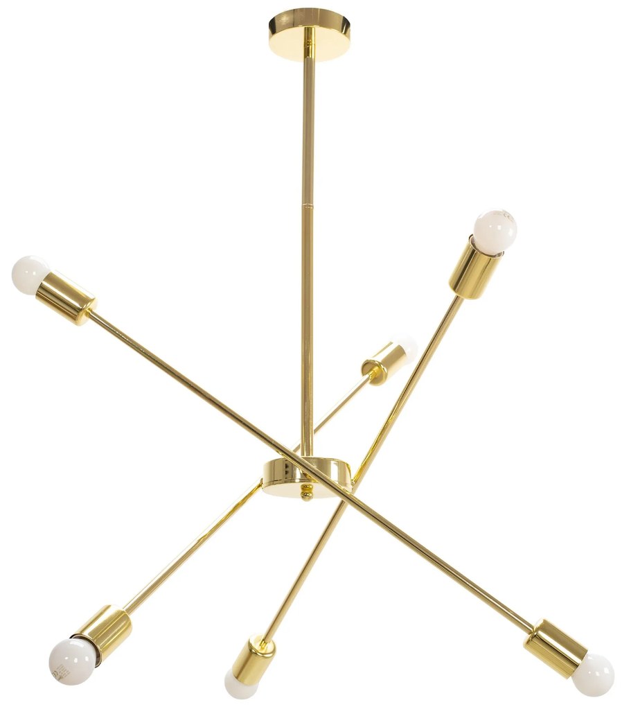 Toolight Toolight, stropné svietidlo 6xE27, APP1115-6CP, zlatá lesklá, OSW-04666