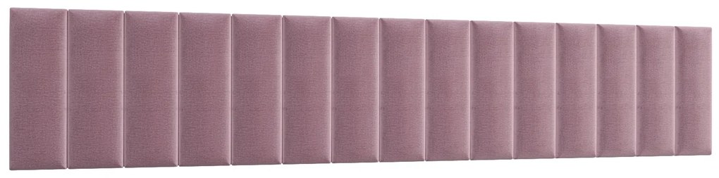 Set 15 čalúnených panelov Quadra 300x60 cm (ružová). Akcia -11%. Vlastná spoľahlivá doprava až k Vám domov. 1052003