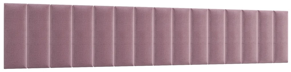 Set 15 čalúnených panelov Quadra 300x60 cm (ružová). Akcia -23%. Vlastná spoľahlivá doprava až k Vám domov. 1052003