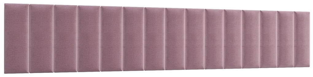 Set 15 čalúnených panelov Quadra 300x60 cm (ružová). Vlastná spoľahlivá doprava až k Vám domov. 1052003