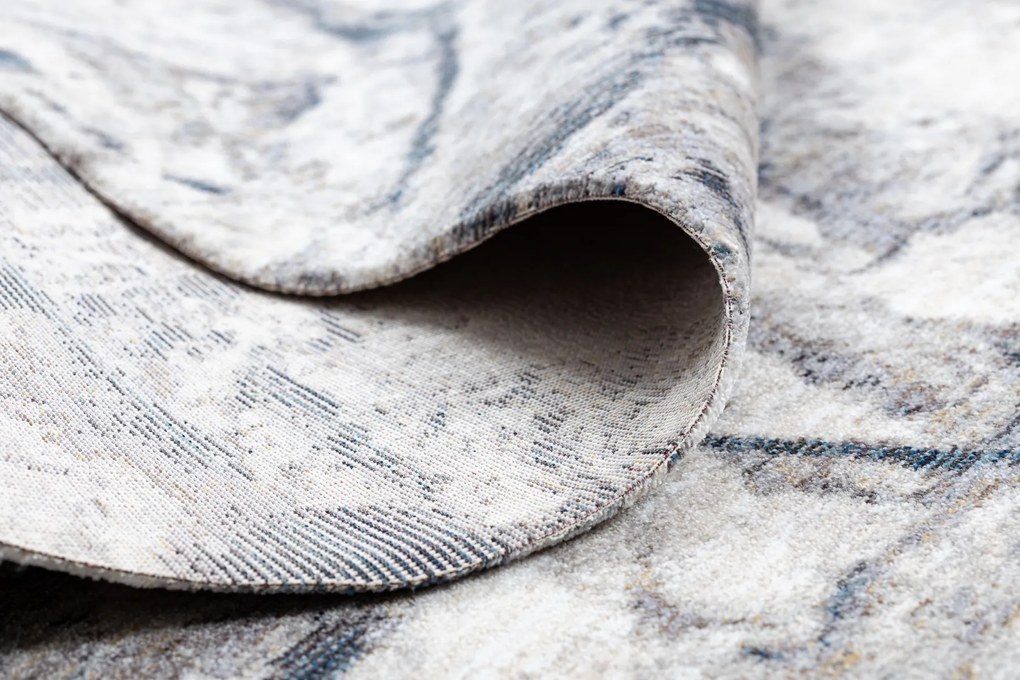 Moderný koberec TINE 75417A, nepravidelný tvar, Skala, krémovo/ sivý