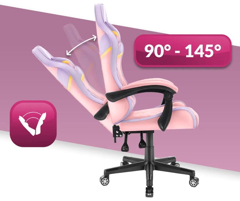 Hells Hell's Chair HC-1004 Pink Farebné herné kreslo