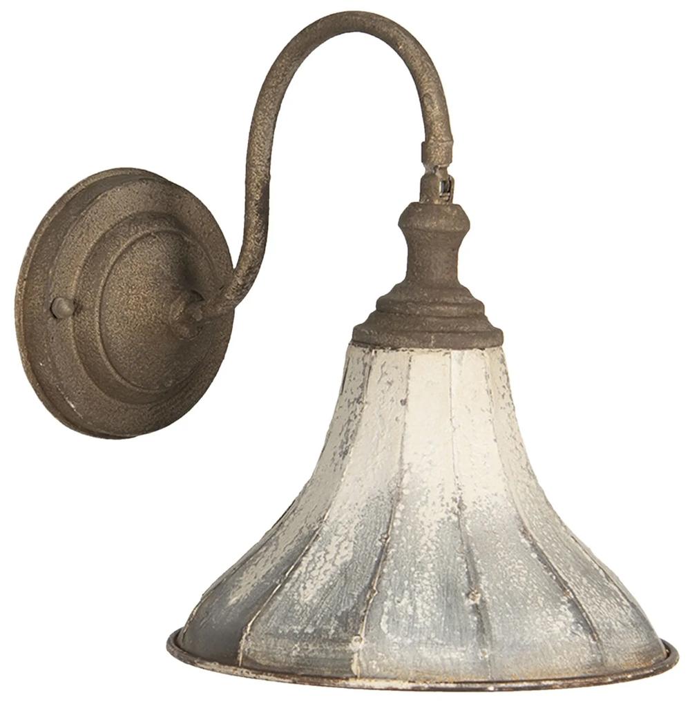Krémová vintage nástenná lampa s patinou Molly - 31 * 23 * 27 cm