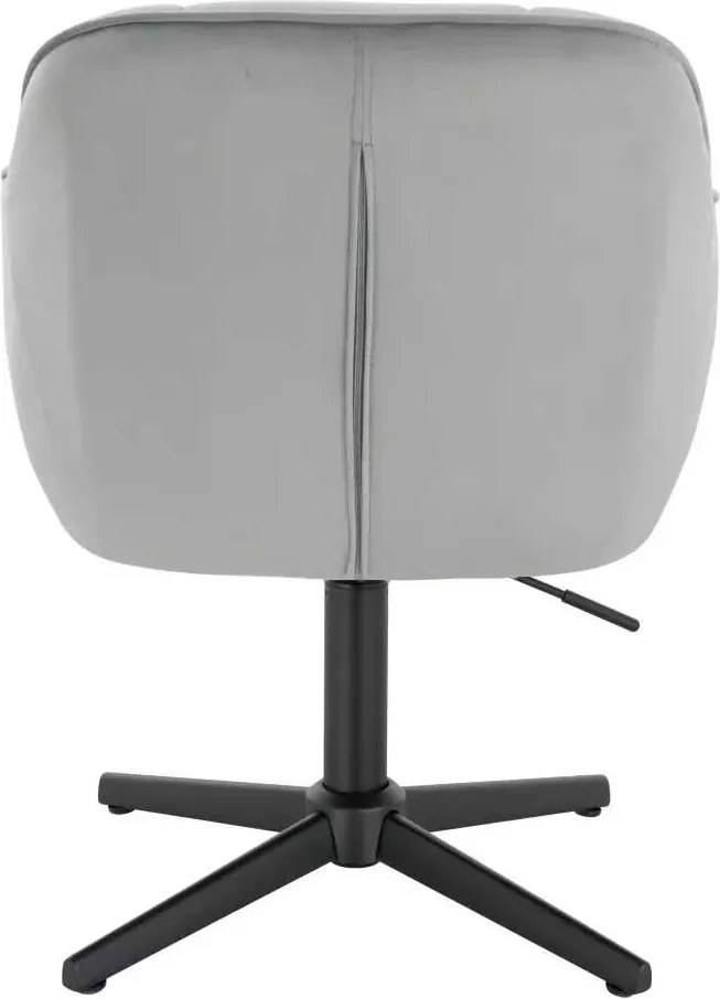 LuxuryForm DESIGN Stolička AVOLA VELUR na čiernom kríži - svetlo šedá