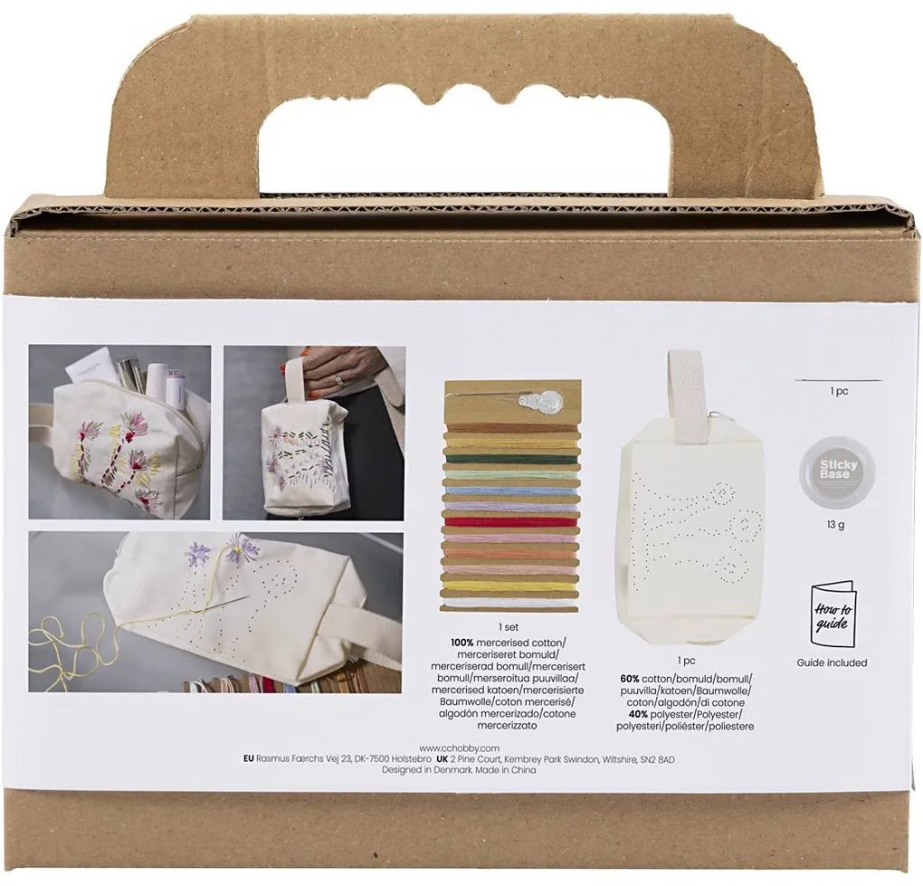 Kreatívna sada Vyšívaná toaletná taška