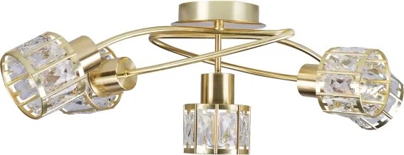 Prisadený luster ZAHARA 5xE27/10W/230V zlatý