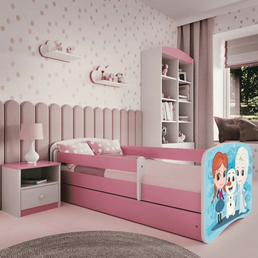 Detská posteľ Babydreams Snehové princezné ružová