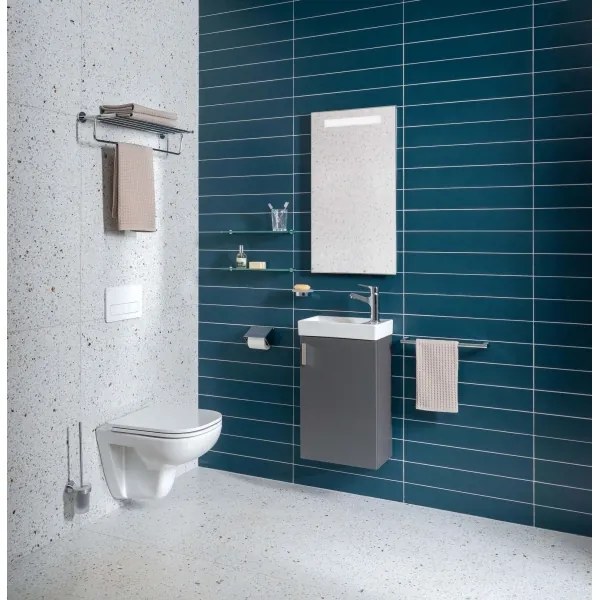 JIKA H45J5111753011 - Kúpeľňová skrinka s umývadlom PETIT 58,5x38,6 cm sivá