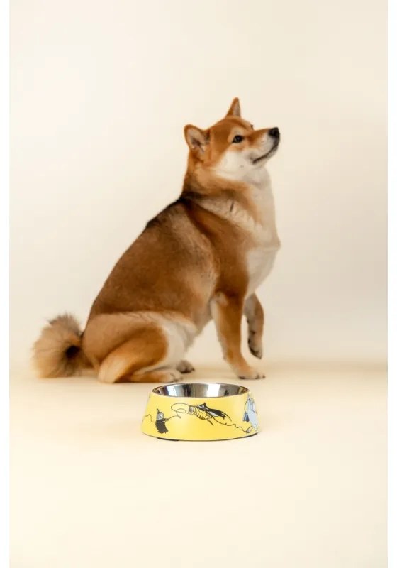 Miska pre psov Moomin Pets M, žltá