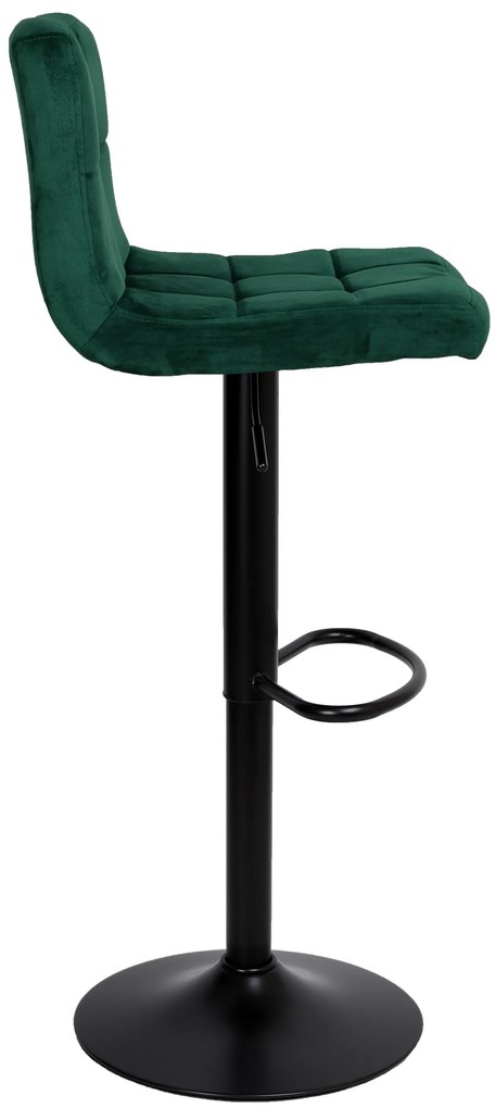 JAKS Barová stolička arako black velvet zelená