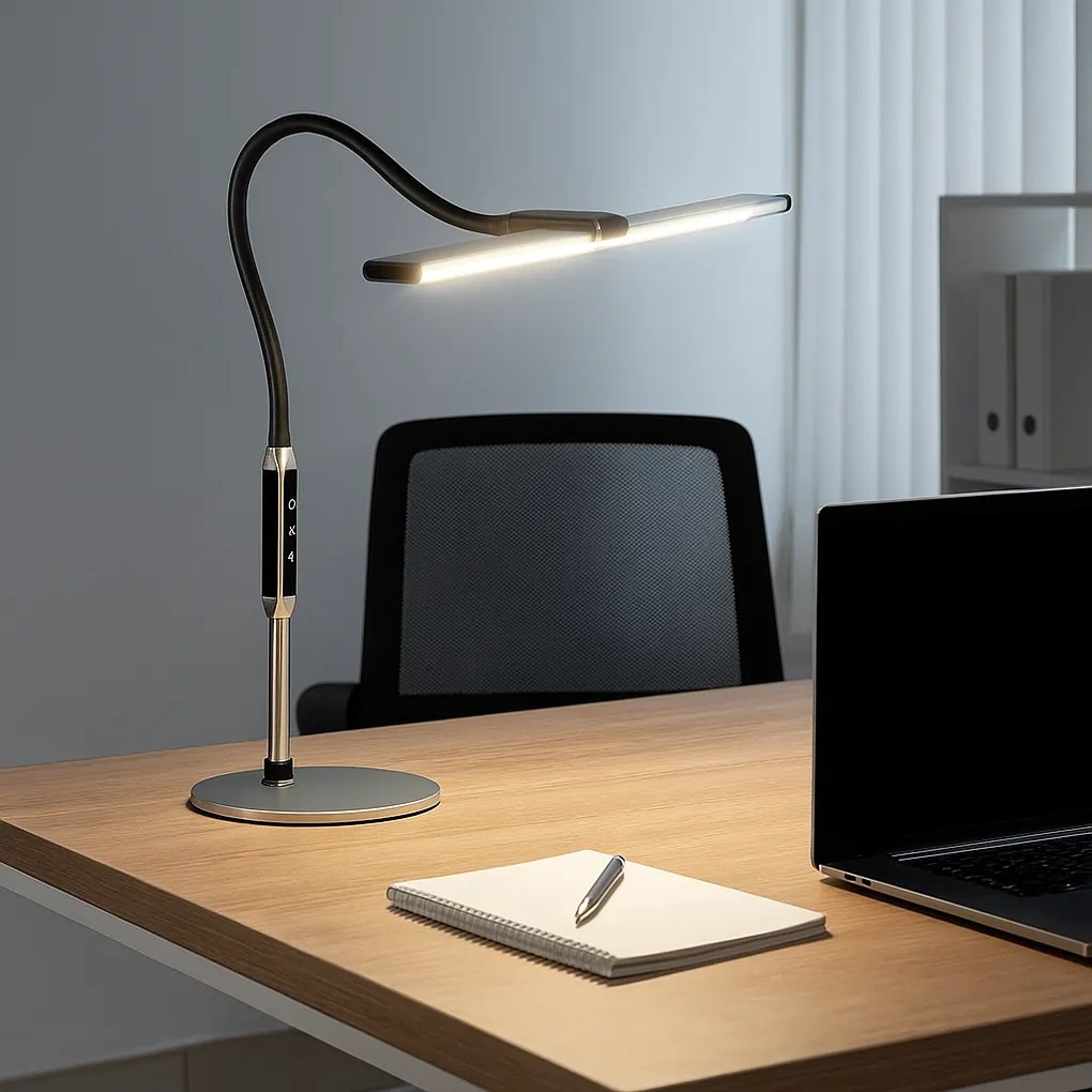 Stolná LED lampa LUCIO, základňa, diaľkový ovládač