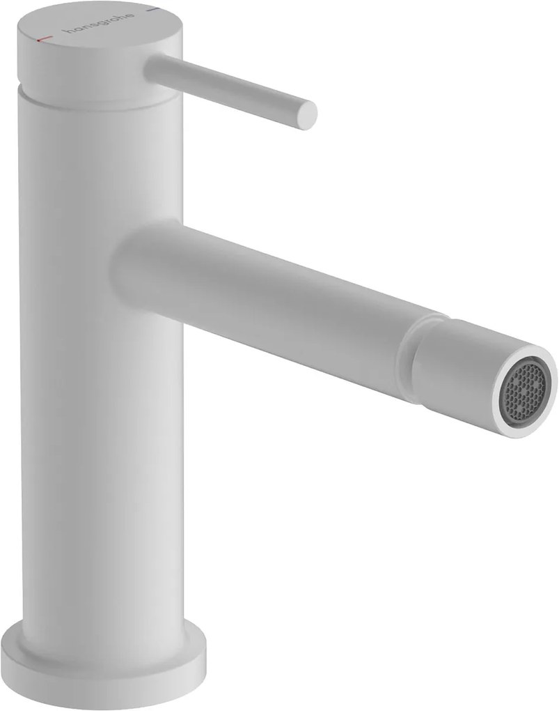 Hansgrohe Tecturis S, bidetová páková batéria s odtokovou súpravou s tiahlom, biela matná, HAN-73201700