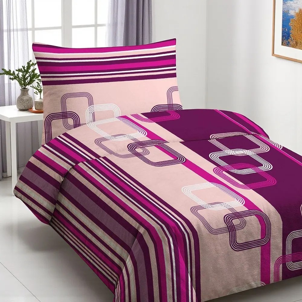 Posteľné obliečky BRANE PINK 2-dielna sada 140x200 cm