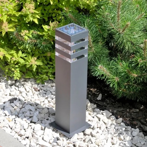 LED RGBW stmievateľné vonkajšie svietidlo TEKSAS 1xE27/12W/230V 44 cm IP44 antracit