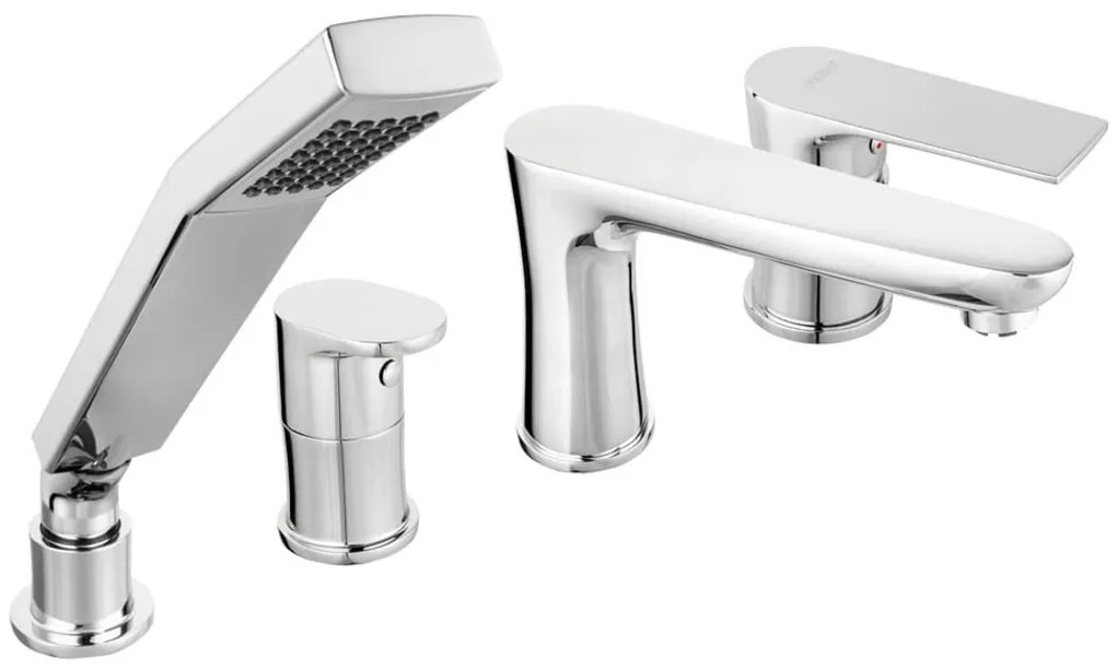 Vaňová batéria Novaservis Algeo Square so sprchovacím setom chróm 82045,0
