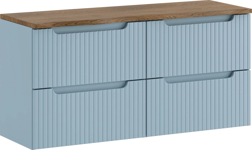 Comad Kúpeľňová skrinka pod umývadlo na dosku set Nova Denim 120 denim/dub cassela