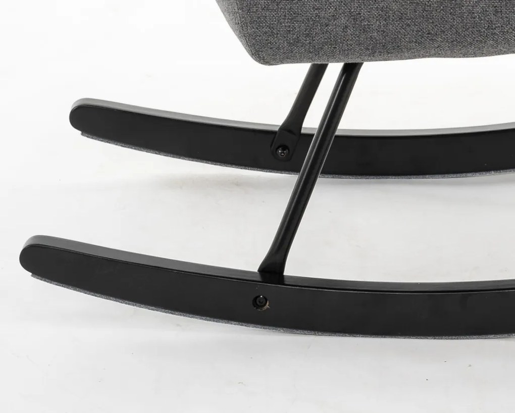 Hojdacie kreslo Galileo, stredne šedá tkanina