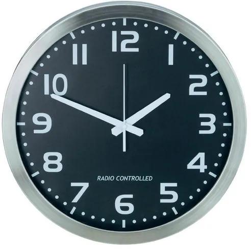 Nástenné DCF hodiny, hliník 40 cm