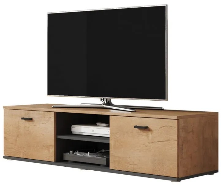 TV stolík 140 Boho B4, Farby: biela / biely lesk