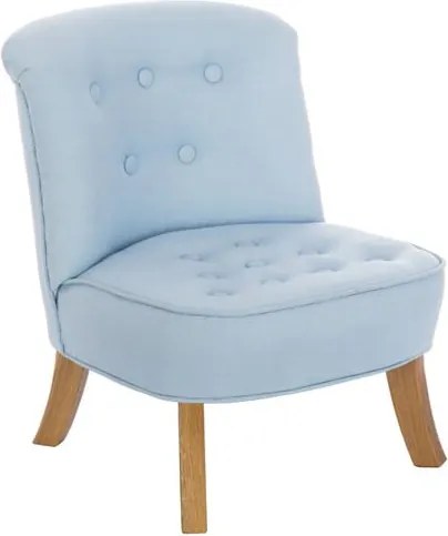 Dětské lněné křeslo modré 17 cm a 25 cm Biela
